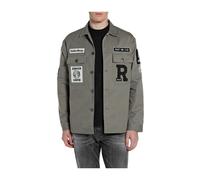 Replay - Sobrecamisa con Parche y Logo - Shirts - Hombre - Verde - M -