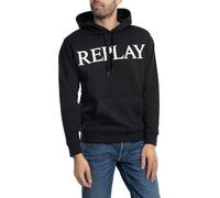 Replay Sudadera básica con Capucha para, 098 Negro., S