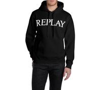 Replay Sudadera básica con Capucha para, 098 Negro., XXL
