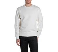 Replay Sudadera básica para Hombre Cuello Redondo, 011 Natural White, XL