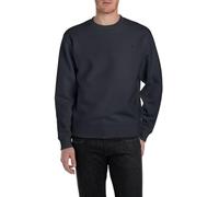 Replay Sudadera básica para Hombre Cuello Redondo, 067 Night Blue, XXXL