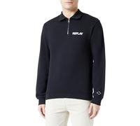 REPLAY Sudadera Hombre 100% Algodón, Negro (098 Black), 3XL