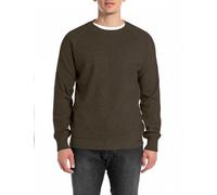Replay Uk4465 Suéter pulóver, 759 Verde Lodo, L para Hombre
