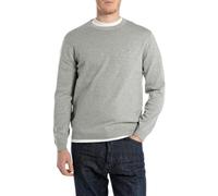 Replay Uk4851 Suéter pulóver, M03 Grey Melange, L para Hombre