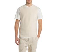REPLAY Uk4864 Chalecos suéteres, 205 Ice, M para Hombre