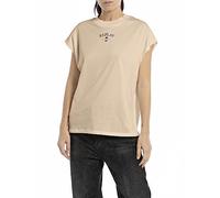 REPLAY W3065 Cotton Jersey Camiseta, Light Taupe 803, M para Mujer