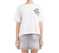 REPLAY W3071c Camiseta, 011 Off White, M para Mujer