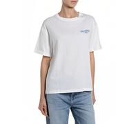 Replay W3089h T-Shirt, 011 Blanco Apagado, M Mujer