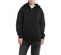 REPLAY W3108 Sudadera con Capucha, 098 Negro, S para Mujer