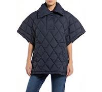 REPLAY W7806 Fine Dull Nylon Chaqueta Acolchada, Azul Medianoche 173, XXS para Mujer