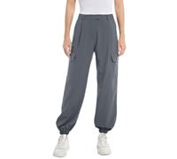 REPLAY W8085 Essential Pantalones, Iron Gray 493, 26 W para Mujer