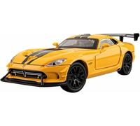 Réplica Coche Escala 1:32 15 cm Largo aleación fundida presión para Dodge Viper Adornos conmemorativos coleccionables vehículos Motor(Amarillo)