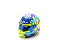Réplica de Casco Fernando Alonso Aston Martin Aramco Cognizant F1 a Escala 1:5, Gran Premio de la Temporada 2024, Coleccionable para Adultos