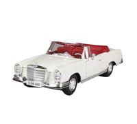 Réplica de coche en miniatura modelo 1:18 a escala de simulación de aleación de zinc fundido a presión para colección y exhibición, adecuado para Mercedes 280SE 1967 vehículo fundido a presión (blanco