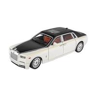 Réplica De Coche Vehículos De Motor Adornos Decorativos De Aleación De Metal Fundido A Presión Coche For Rolls-Royce Phantom Escala 1:18 Simulación Estática Coche Modelo a Escala(White)
