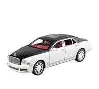 Réplica De Coche Vehículos De Motor For Bentley Mulsanne 1:24, Modelo Coche Aleación Fundido A Presión, Sonido Y Luz, Colección Recuerdos De Coche Extraíble Coche Modelo a Escala(White)