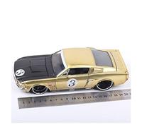 Réplica De Coche Vehículos De Motor Vehículo De Fundición A Presión 1/24 For Ford Mustang Shelby GT500 1967, Modelo De Coche Deportivo De Simulación De Aleación Coche Modelo a Escala(Gold)