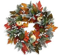 Réplica de Corona de otoño, Guirnalda de otoño para Sala de Estar, Entrada, días Festivos.,A01,45cm
