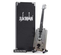 Réplica de guitarra en miniatura Machine Gun Kelly "Razor" - Regalos musicales - Escala ornamental 1/4 hecha a mano - Incluye una caja de exhibición, etiqueta de nombre y soporte para guitarra en