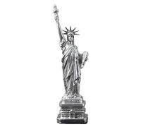 Réplica de la Estatua de la Libertad de Plata de 14,96 pulgadas de base corta y tinte de cobre, recuerdos de la Estatua de la Libertad, recuerdos de Nueva York (Size : Silver)