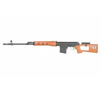 Réplica de Rifle de Francotirador de Airsoft Modelo Dragunov SVD o SWD accionado por Muelle de Madera Real de la Marca AGM - Potencia 1,2 Julios