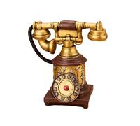 Réplica de teléfono de escritorio vintage con esfera rotatoria, diseño europeo, material de resina, accesorios de cine en casa, accesorios de estilo industrial rotatorio para teléfono