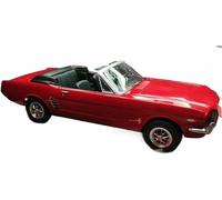 Réplica para Modelo Coche Escala para Mini fundición presión estática aleación Metal para 1:18 para Ford para Mustang para Convertible 1965 vehículos simulados Adornos Motor(Rojo)