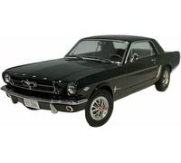 Réplica para Modelo Coche Escala para Mini fundición presión estática aleación Metal para 1:18 para Ford para Mustang para Convertible 1965 vehículos simulados Adornos Motor(Negro)
