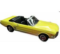 Réplica para Modelo Coche Escala para Mini fundición presión estática aleación Metal para 1:18 para Ford para Mustang para Convertible 1965 vehículos simulados Adornos Motor(Amarillo)