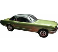 Réplica para Modelo Coche Escala para Mini fundición presión estática aleación Metal para 1:18 para Ford para Mustang para Convertible 1965 vehículos simulados Adornos Motor(Verde)