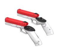 Réplica Pistola 2.0 ABS Blanca/Roja para Controladores Meta Quest 3/3S - Pesos Ajustables Compatible Pistol Whip, Superhot, Half-Life Alyx