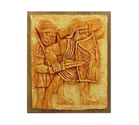 Réplica relieve romano “Legionarios romanos”. Tamaño 30x25 cm. Yeso cerámico extraduro/yeso piedra.