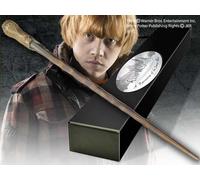 Replica the noble collection harry potter ron weasley varita con caja y placa de identificacion