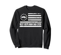 Repo Repoman Repo Man Bandera Estadounidense patriótica Retro Sudadera
