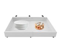 Repomanda Cajón extensible para cocina de metal, cajón telescópico, longitud 32 - 52 cm, capacidad de carga 10 - 15 kg, cajón extensible para guardar aperitivos/especias/bebidas/artículos de tocador