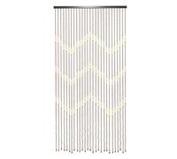 Repomanda Cortina De Cuentas De Madera Y Bambú, 27 Hebras, Cortina Decorativa De Perlas Retro, Separador para Puertas, Balcón E Interiores, 90 X 175 Cm