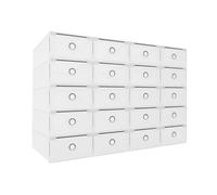 Repomanda Juego De 20 Cajas De Zapatos De Plástico Transparentes Apilables Con Asa Para Zapatos Hasta Talla 40