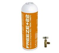 REPORSHOP Gas Refrigerante Orgánico Freeze para Recarga de Aire Acondicionado Coche con Válvula - Sustituto para Sistemas con Gas R22, R404 y R407C - Kit Gas Aire Acondicionado Coche Ecológico