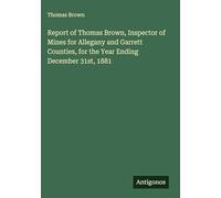 Report of Thomas Brown, Inspector of Mines for Allegany and Garrett Counties, for the Year Ending December 31st, 1881