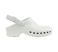 REPOSA Complete - Zuecos Sanitarios Mujer y Hombre en Goma SEBS Sin Látex, Zuecos Enfermera Anatómicos con Correa Trasera Ajustable, Zapatos Sanitarios Esterilizables, Antishock y Transpirables