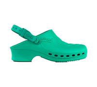 REPOSA Complete - Zuecos Sanitarios Mujer y Hombre en Goma SEBS Sin Látex, Zuecos Enfermera Anatómicos con Correa Trasera Ajustable, Zapatos Sanitarios Esterilizables, Antishock y Transpirables