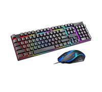 Reposa Muñeca Gel Teclado Y Ratón T Wolf TF200 Teclado Luminoso con y Teclado para Juegos Teclado retroiluminado con LED Teclado Tooth Vintage (Black, One Size)