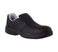 REPOSA Zapatos de Trabajo de ENFERMERÍA. Zapatos Sin Cordones y con Punta con Talón Cerrado. Suela Antideslizante de Poliuretano SRC con Sistema Antichoque y Antiestático. Tela Transpirable y Ligera