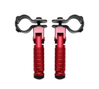 Reposa Pies 1 Par Pedales Plegables CNC Para Motocicleta, Reposapiés Trasero Plegable Motocicletas, Bicicletas Karts Para M8 (8 Mm)
