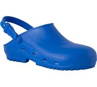 REPOSA Safe - Zuecos Sanitarios Mujer y Hombre en Goma, Zapatos Sanitarios Anatómicos con Correa Trasera Ajustable, Suela Antideslizante, Puntera de Seguridad, Zuecos Enfermera Antishock Transpirables