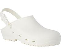 REPOSA Safe - Zuecos Sanitarios Mujer y Hombre en Goma, Zapatos Sanitarios Anatómicos con Correa Trasera Ajustable, Suela Antideslizante, Puntera de Seguridad, Zuecos Enfermera Antishock Transpirables