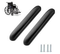 Reposabrazos acolchados para silla de ruedas, almohadillas universales de repuesto, color negro, 13-7/8 pulgadas, adecuados para la mayoría de marcas de sillas de ruedas (13-7/8 pulgadas (2 piezas)