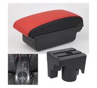 Reposabrazos Automóvil Para G&olf Mk5 Mk 5 6 2005-2011 Reposabrazos Coche Caja Almacenamiento Central Compartimento Para Contenido Portavasos Interior(A5 Red Black No Usb)