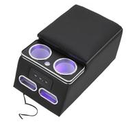 Reposabrazos Automóvil Para Octavia Para Rapid Para Spaceback Para Yeti Para Kodiaq Para Superb Para Fabia Para Kamiq Para Karoq Caja De Pasamanos Trasera(Negro)