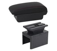 Reposabrazos Caja Almacenamient Para Hyundai Para I20 2021 2022 2023 Caja Almacenamiento Interior Reposabrazos Coche Accesorios Coche Consola Central Reposabrazos Caja(B1 Red Line 3usb)